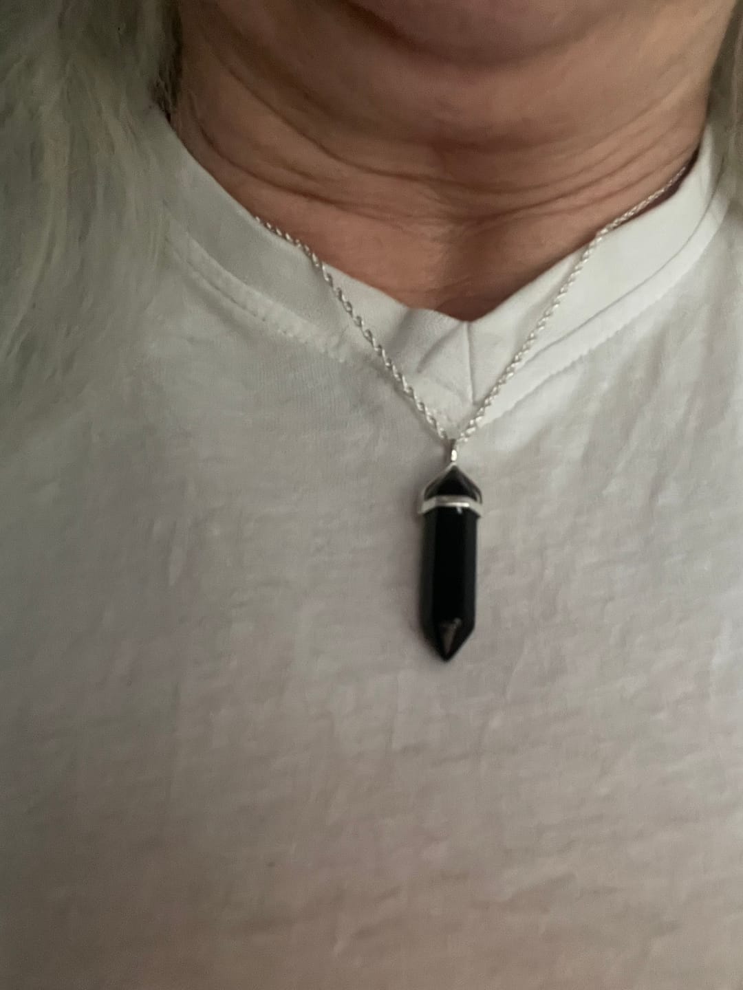 Customer photo review of Protection pendant - Black obsidian