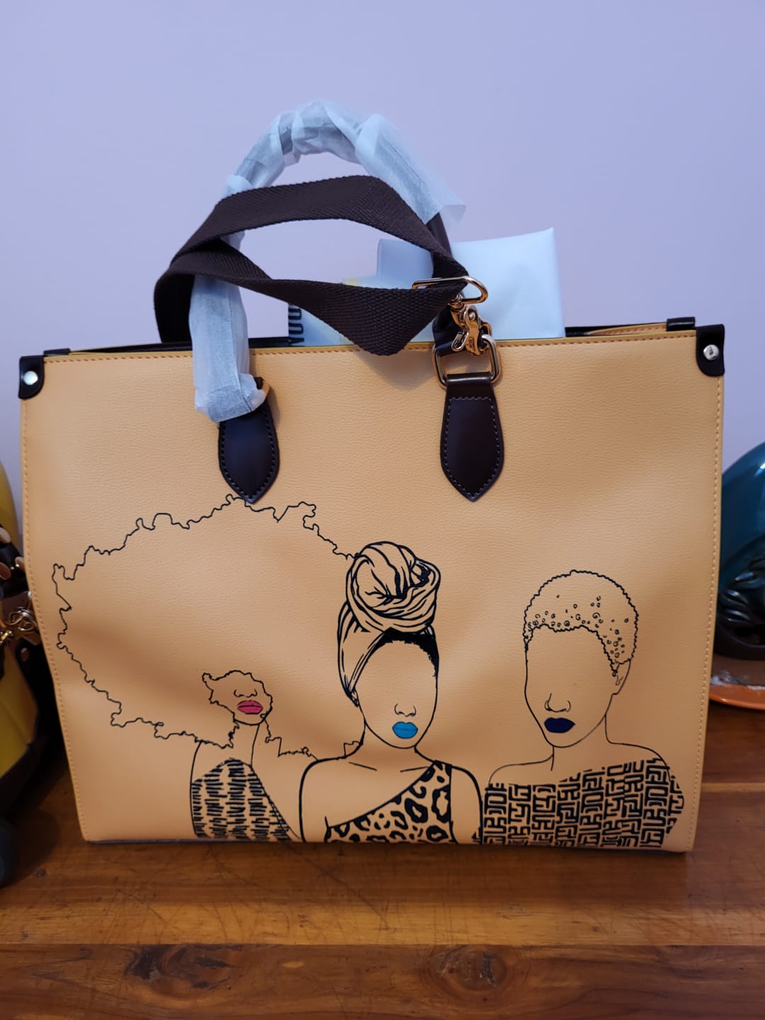 Customer photo review of Mahogany Tote Bag