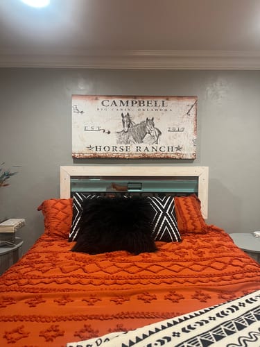 Customer photo review of Rustic Horse Ranch Sign III