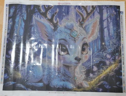 Customer photo review of 5D Diamond Painting AB Steine Luminous Forest Jewel mit 100 Farben