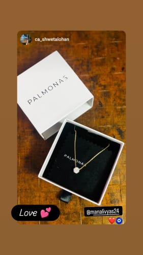 Customer photo review of Round Solitaire Necklace