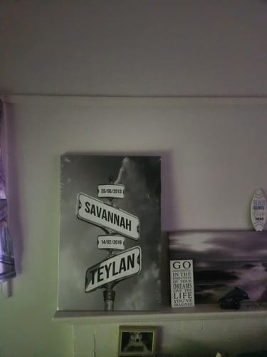 Customer photo review of DATE OF BIRTH OF CHILDREN by Cstm Canvas