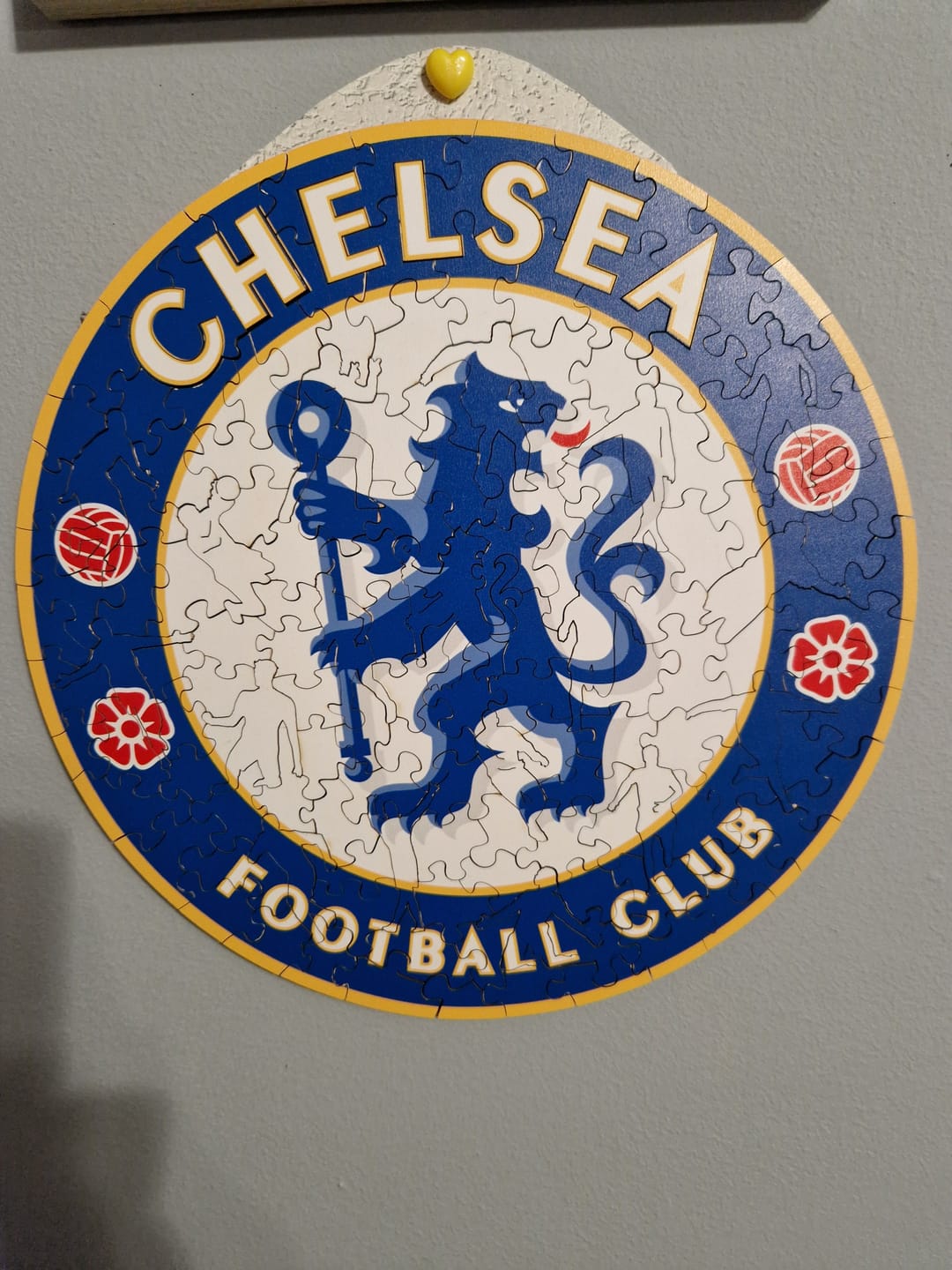 Customer photo review of Chelsea FC® Logo - Wooden Puzzle