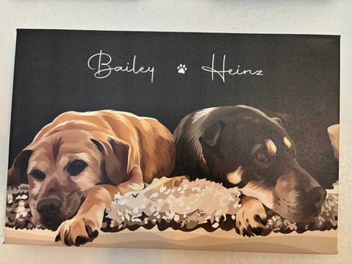 Customer photo review of Pet Art Canvas Wrap