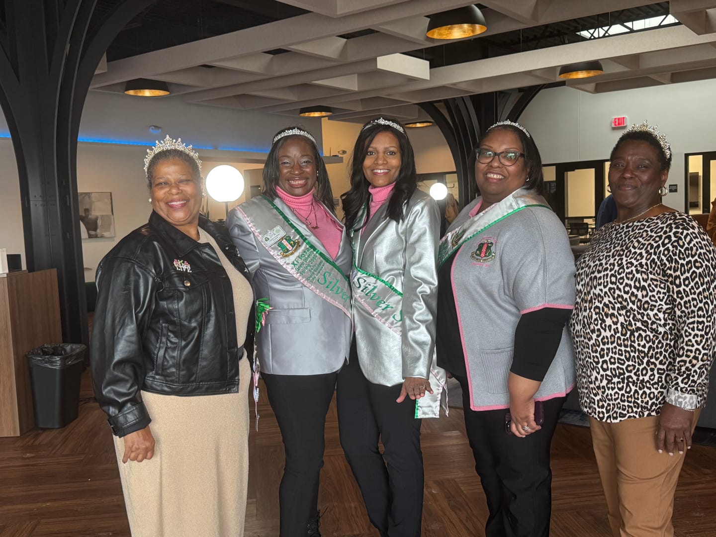 Customer photo review of Silver Soror Sash