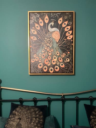 Customer photo review of Vintage Peacock No3 Print