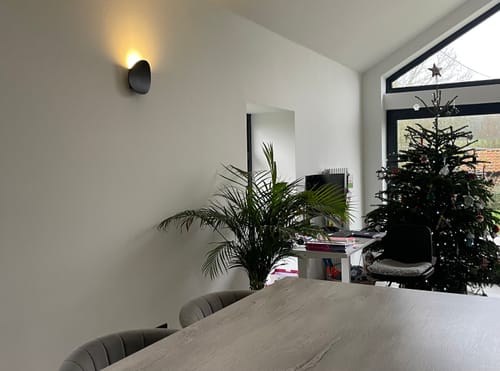 Customer photo review of Modern Round Wall Sconce with Solar Shape