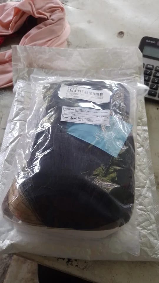 Customer photo review of Synthetic Hair Wig Long Body-Wave With Bangs — Ombre Honey Brown | KIMLUD