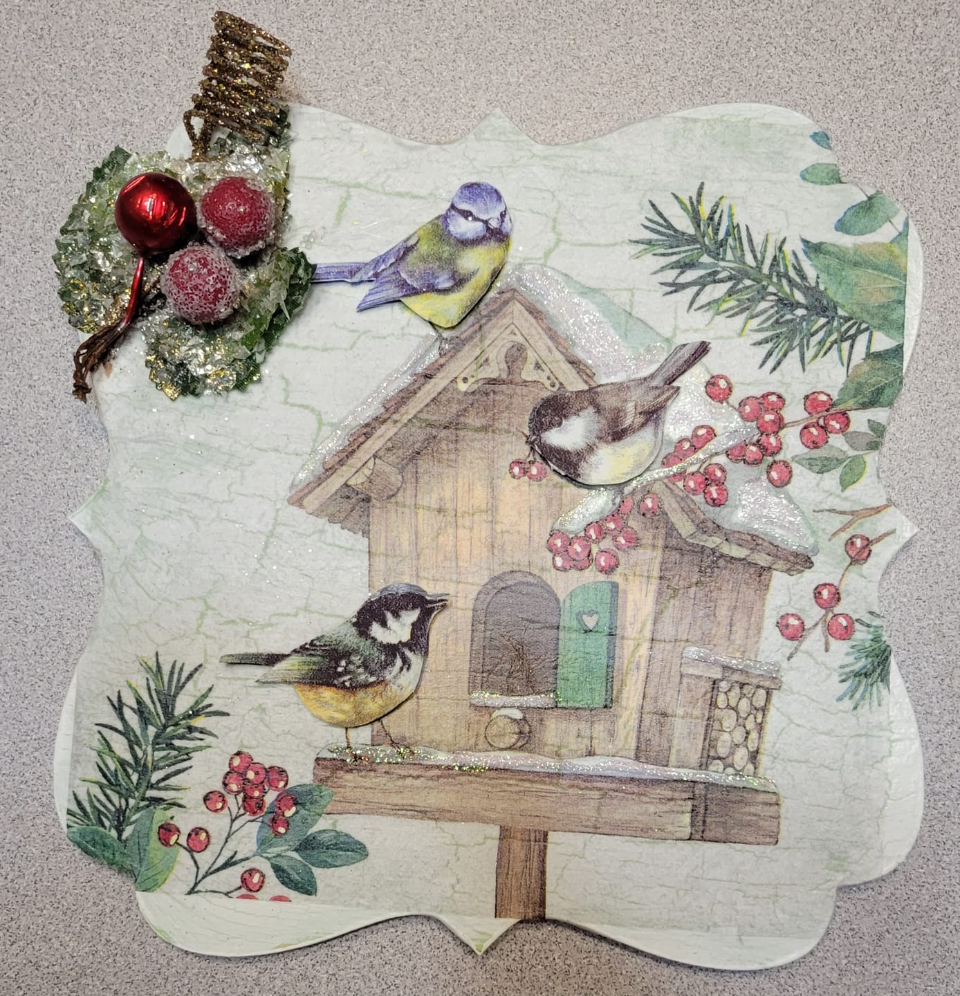 Customer photo review of Unfinished Wood Fancy Award Craft Plaque Silhouette - Craft- up to 24" DIY