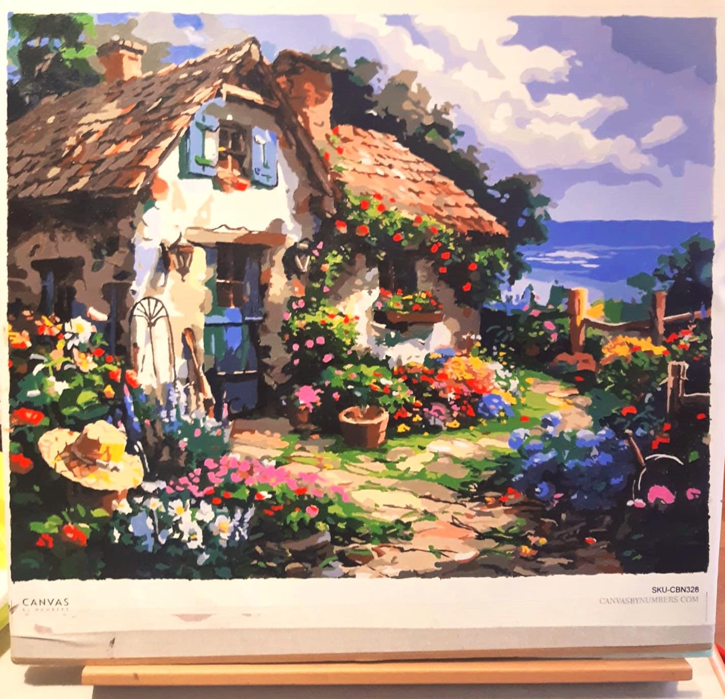 Customer photo review of Cottage Seaview - Paint by Numbers