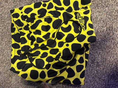 Customer photo review of Leopard Muay Thai Inspired Shorts - Mid Thigh Cut