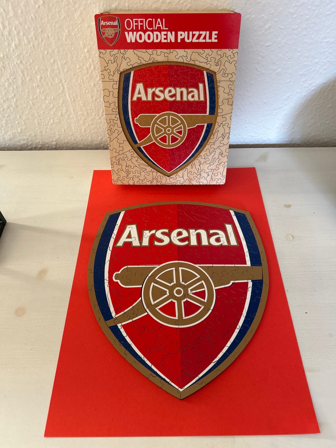 Customer photo review of Arsenal FC® Logo - Wooden Puzzle