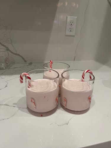 Customer photo review of Candy Cane Double Old Fashioned Icon Glass