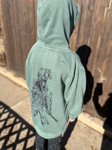 Customer photo review of Youth Crispy Operator Hoodie