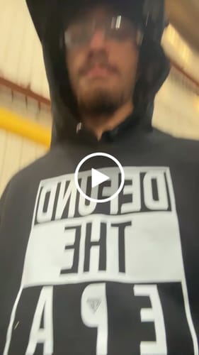 Customer video review of DEFUND HOODIE