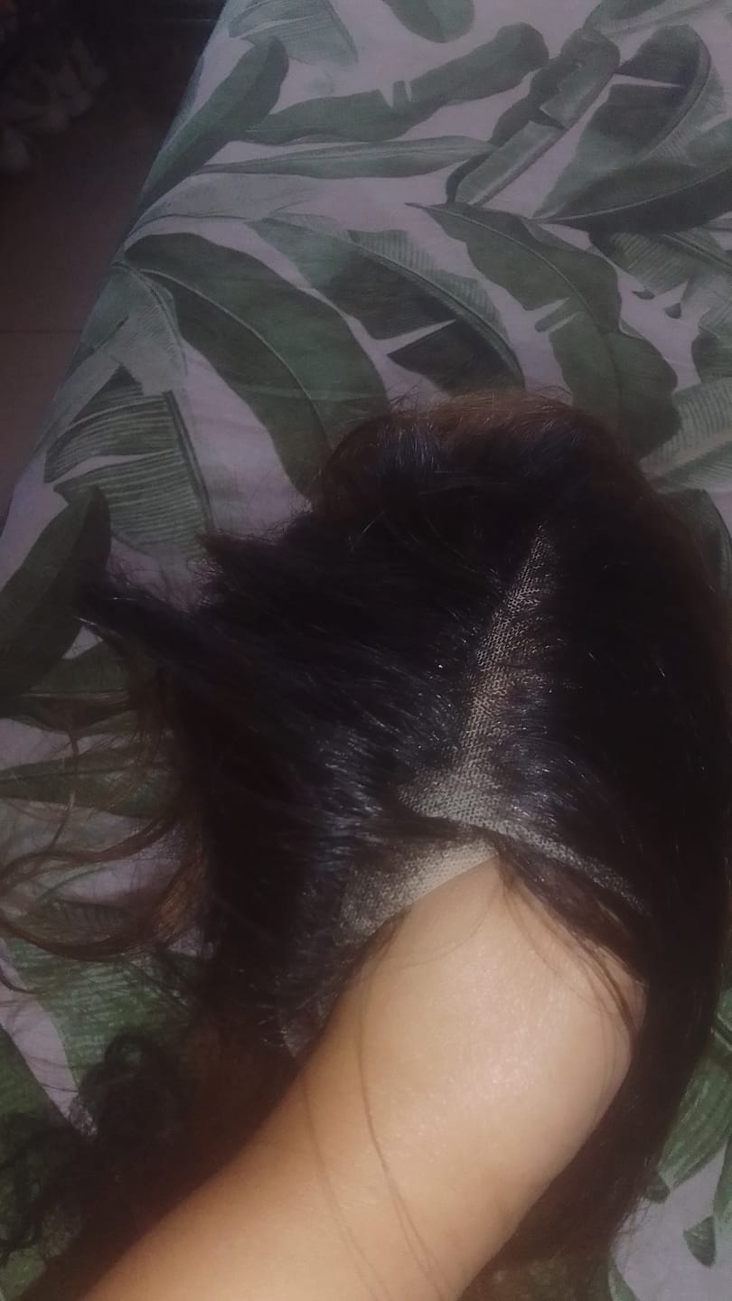 Customer photo review of Brazilian 13x4 Lace Frontal Wig Pixie Cut Col