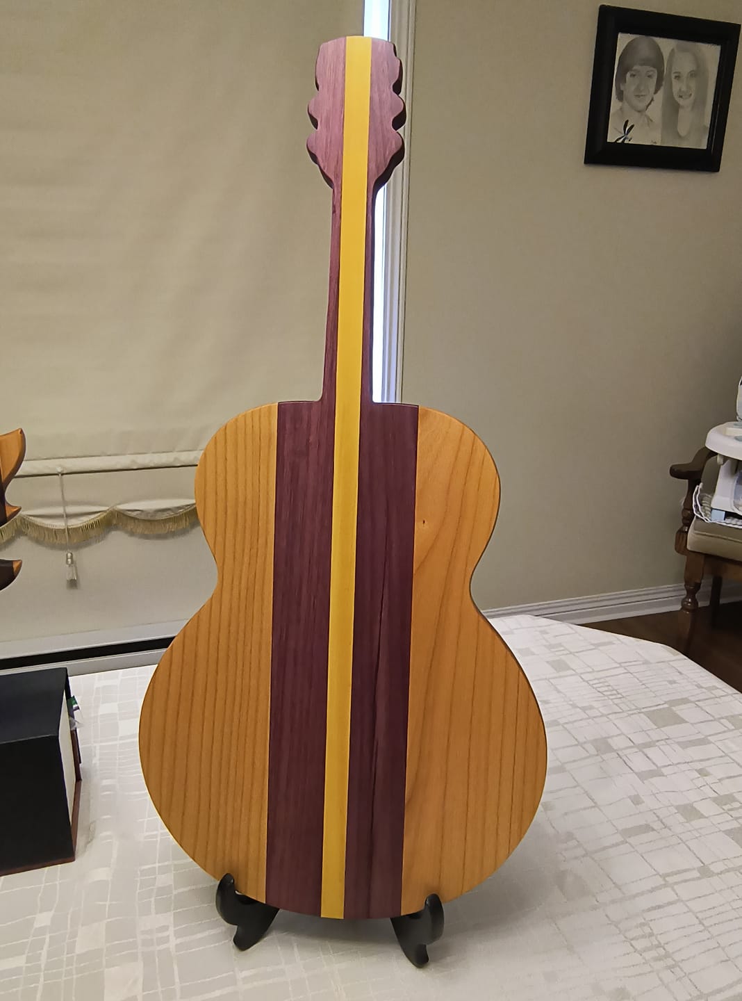 Customer photo review of 20.0x9.5" Acoustic Guitar Serving Board Acrylic Router Template