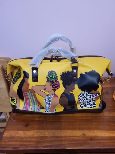Customer photo review of Squad Lemon Yellow Roller Bag