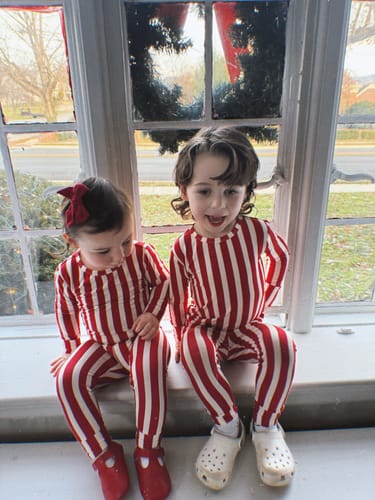 Customer photo review of Candy Cane Stripe - Long Sleeve Set