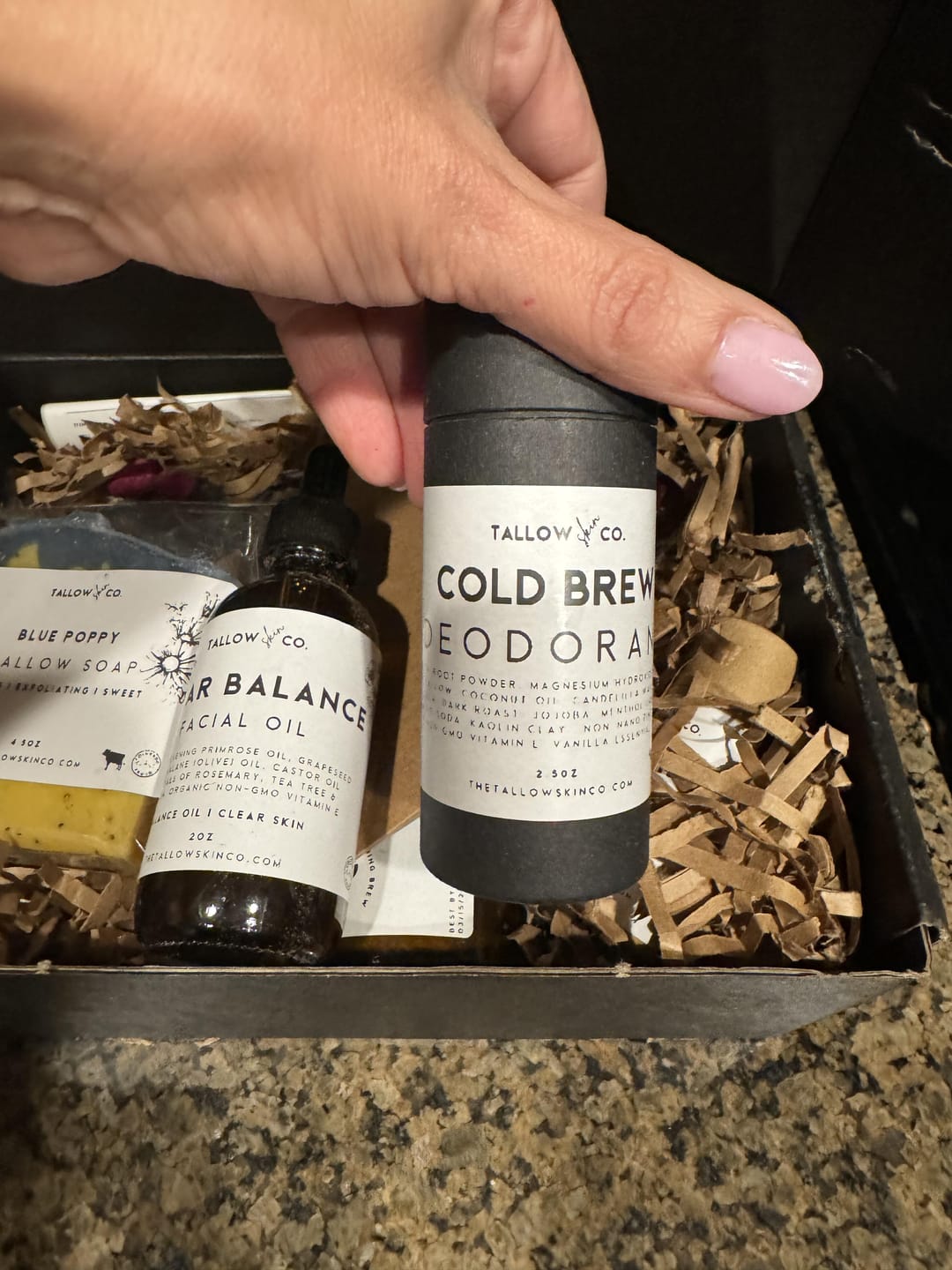 Customer photo review of COLD BREW TALLOW MAGNESIUM DEODORANT