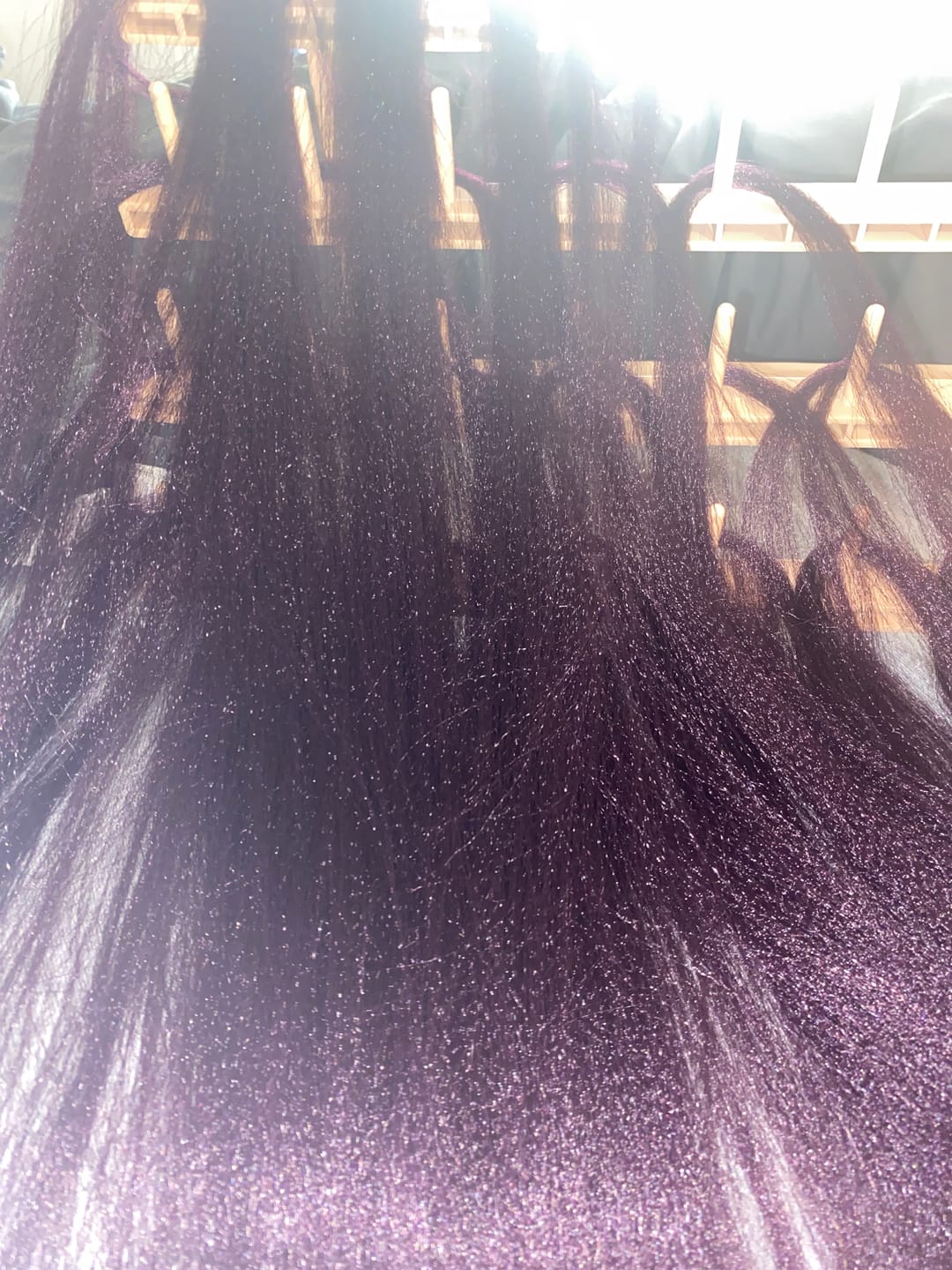 Customer photo review of RUWA Pre-Stretched Braiding Hair 3X's Pack - 24" inches