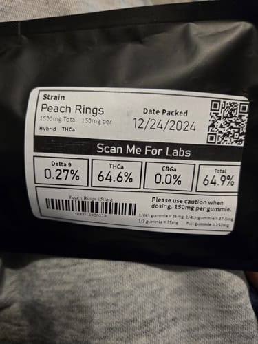 Customer photo review of Peach Rings 150mg