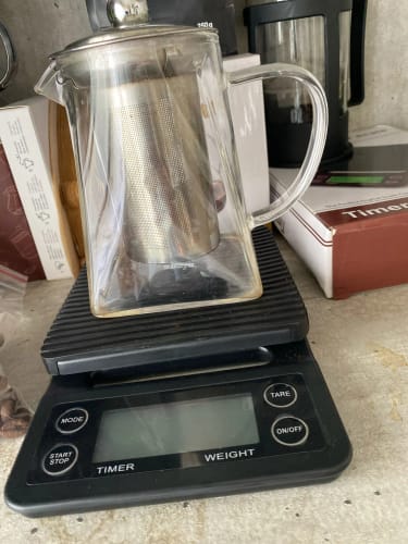 Customer photo review of Digital Coffee Scale with Timer and LCD Screen