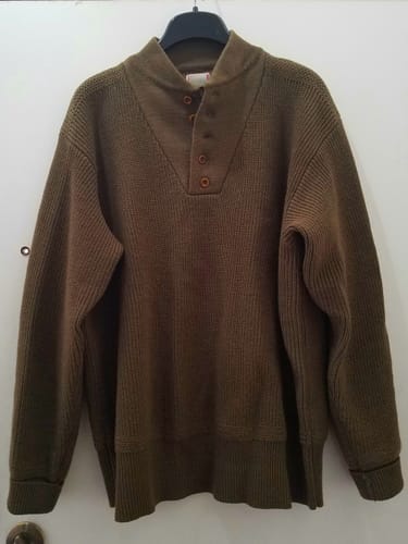 Customer photo review of US Army High Neck Wool Sweater - Olive