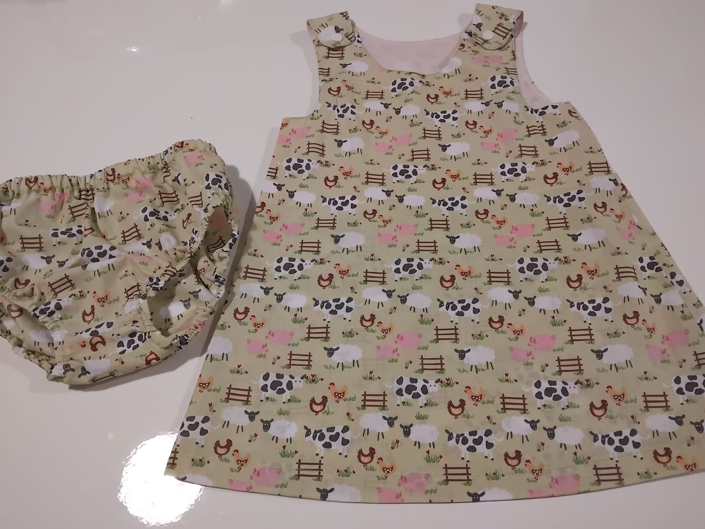 Customer photo review of Farm Animals Polycotton Fabric