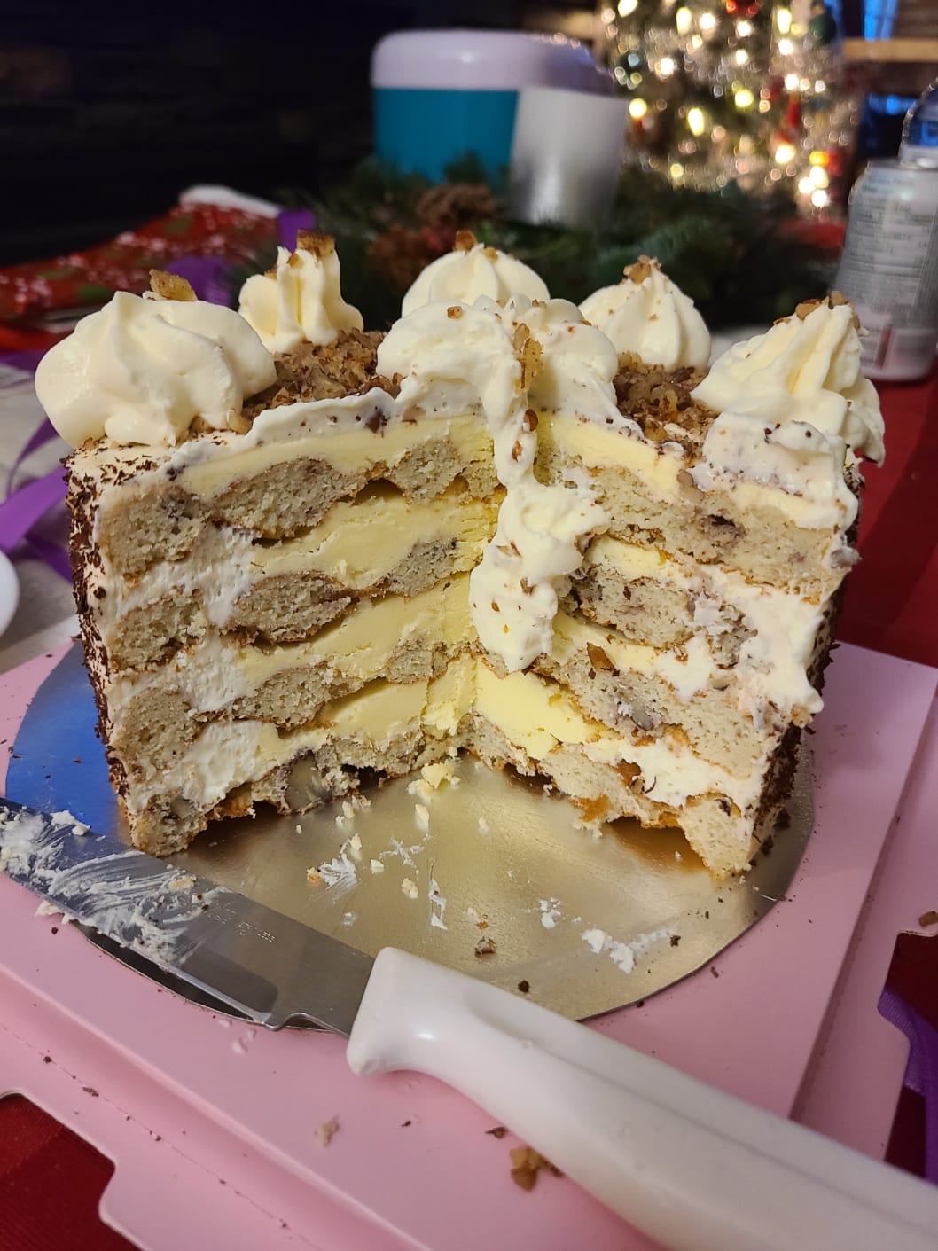 Customer photo review of Keto Buttercream Pecan Bliss Chaffle Cake