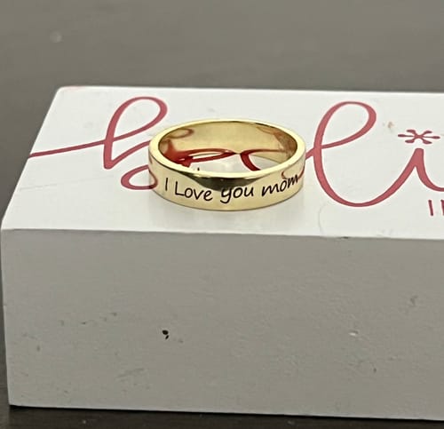Customer photo review of Custom Mantra Ring