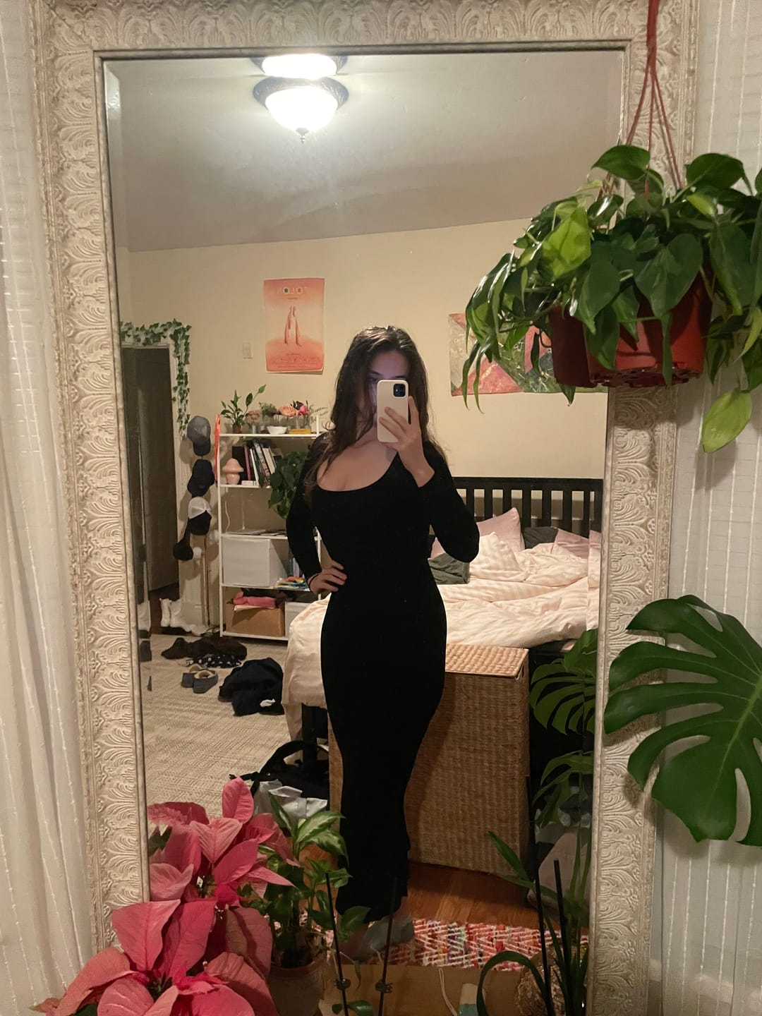 Customer photo review of Long Sleeve Maxi Shapewear Dress
