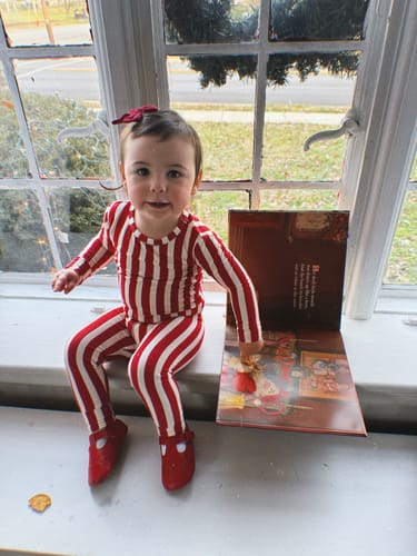 Customer photo review of Candy Cane Stripe - Long Sleeve Set