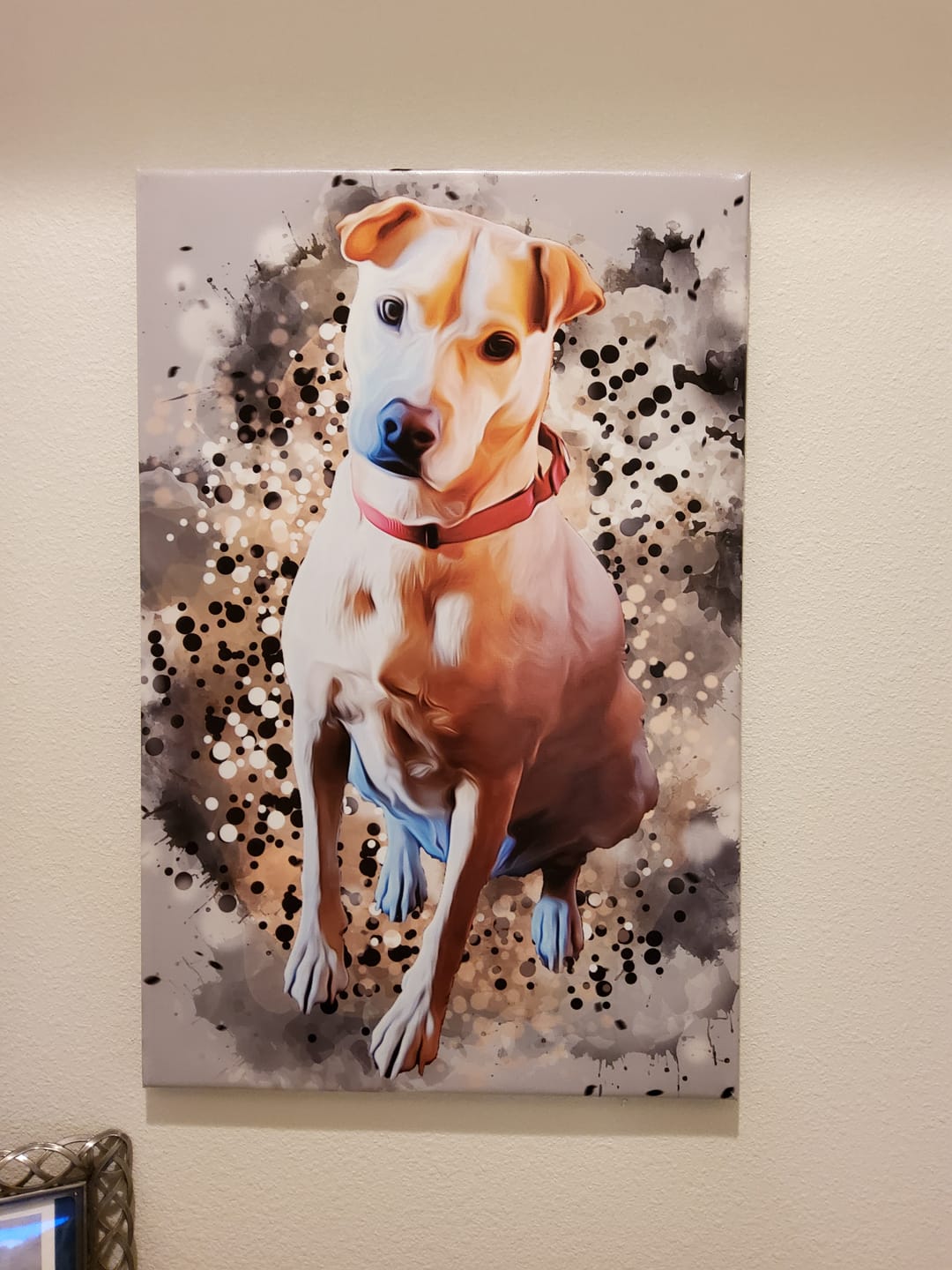 Customer photo review of Personalized Pet Art - Canvas