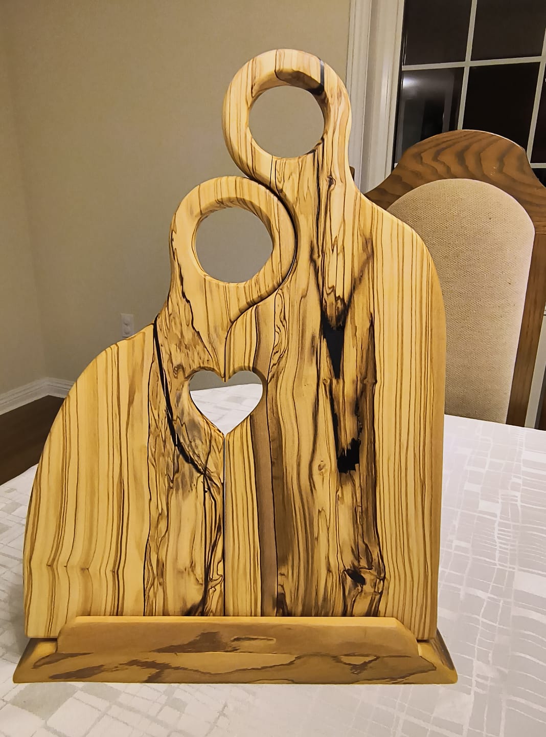 Customer photo review of 15.75x11.5" Small Romeo & Juliet With Heart Set Acrylic Router Template