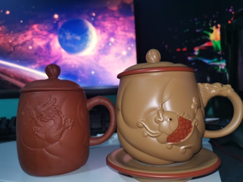 Customer photo review of Yixing Yellow Clay Fish & Dragon Tea Cup