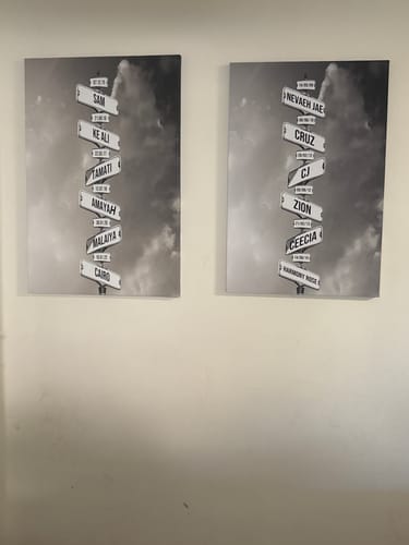 Customer photo review of DATE OF BIRTH OF CHILDREN by Cstm Canvas