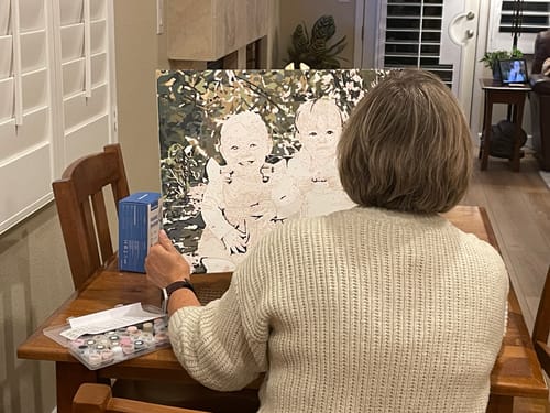 Customer photo review of Custom Paint by Numbers Kit for Personalized Artwork