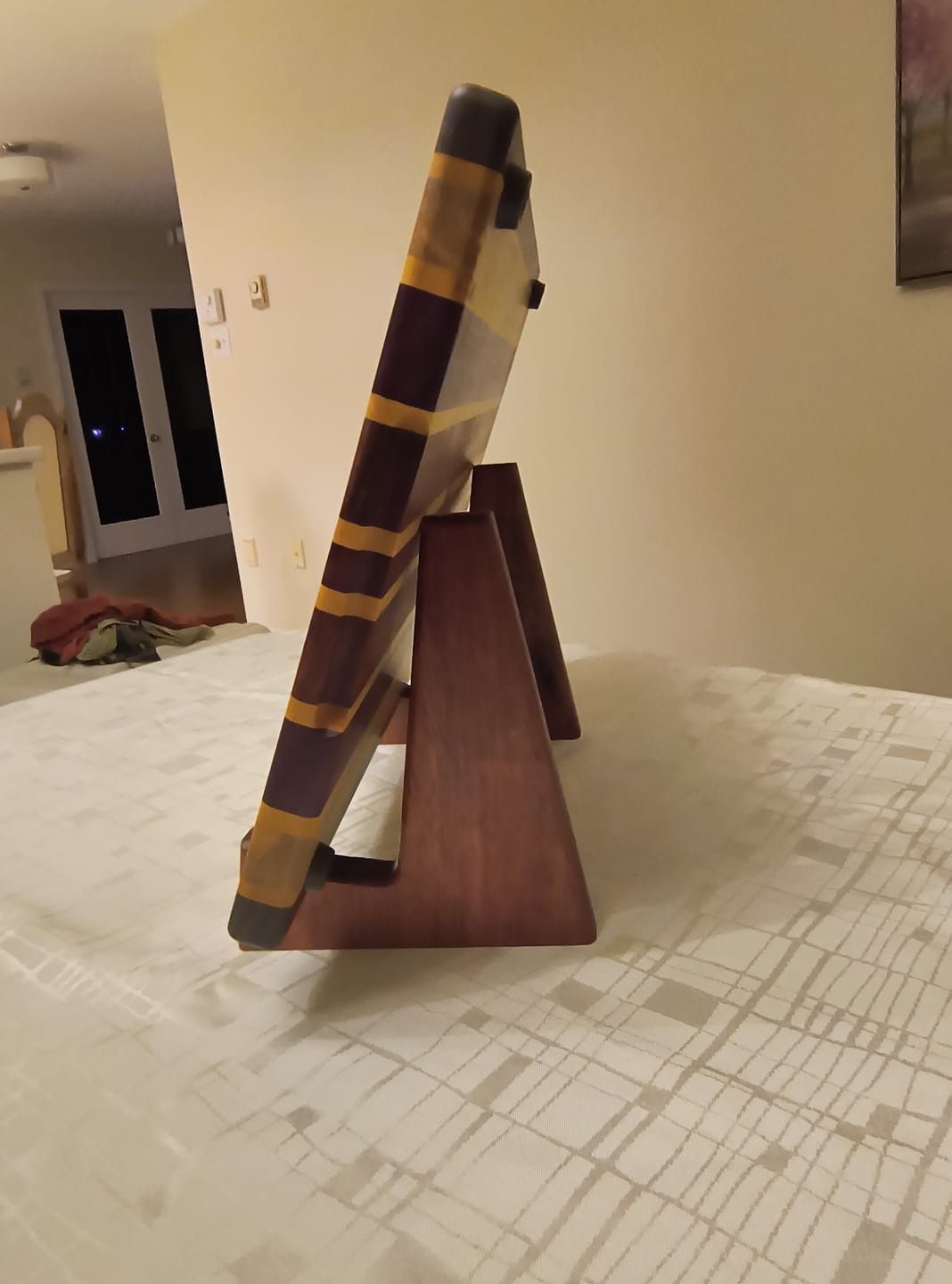 Customer photo review of 7.4x6.5 Cutting Board Stand Acrylic Router Template - Style 1