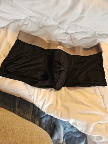 Customer photo review of Modal 3in Boxer Briefs No Fly 1pk Black