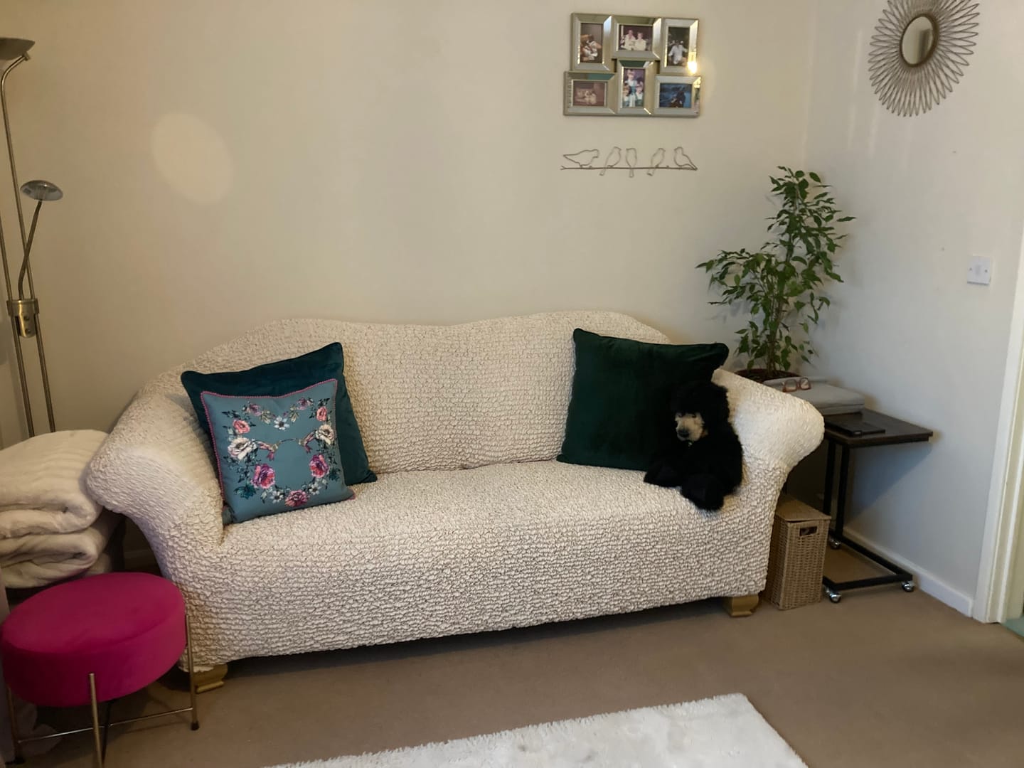 Customer photo review of 4 Seater Sofa Cover - Beige, Microfibra Collection