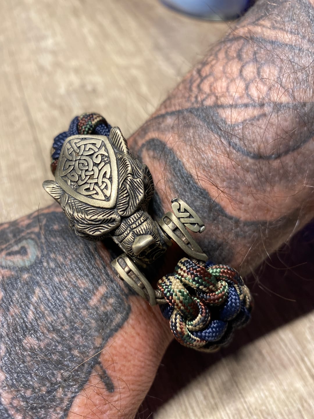 Customer photo review of Vikings Bear Paracord Bracelet