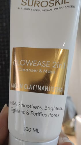 Customer photo review of GlowEase 2 in 1 Cleanser & Mask