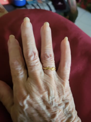 Customer photo review of Sterling Silver Crown of Thorns Ring