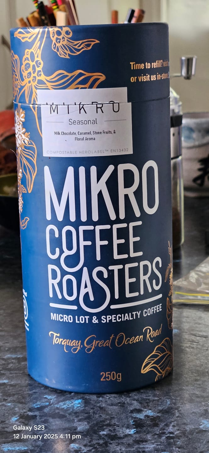 Customer photo review of Mikro Seasonal Espresso Blend