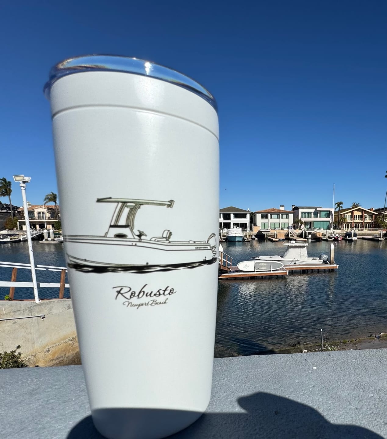 Customer photo review of Custom 20 oz. Stainless Steel Boat Tumbler