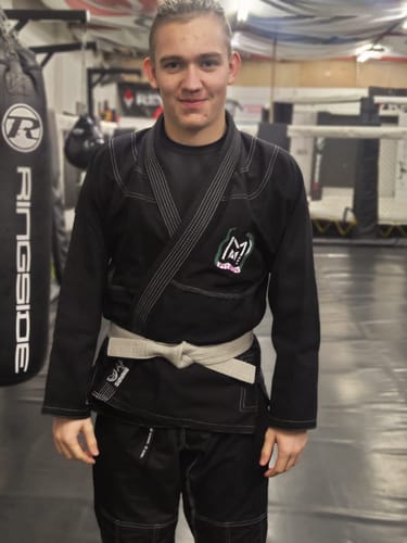 Customer photo review of Custom Name/Logo Black Brazilian Jiu Jitsu Gi (BJJ GI)