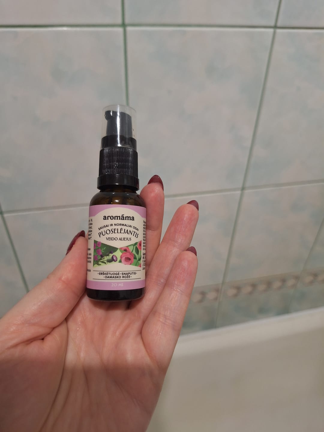 Customer photo review of Puoselėjantis veido aliejus