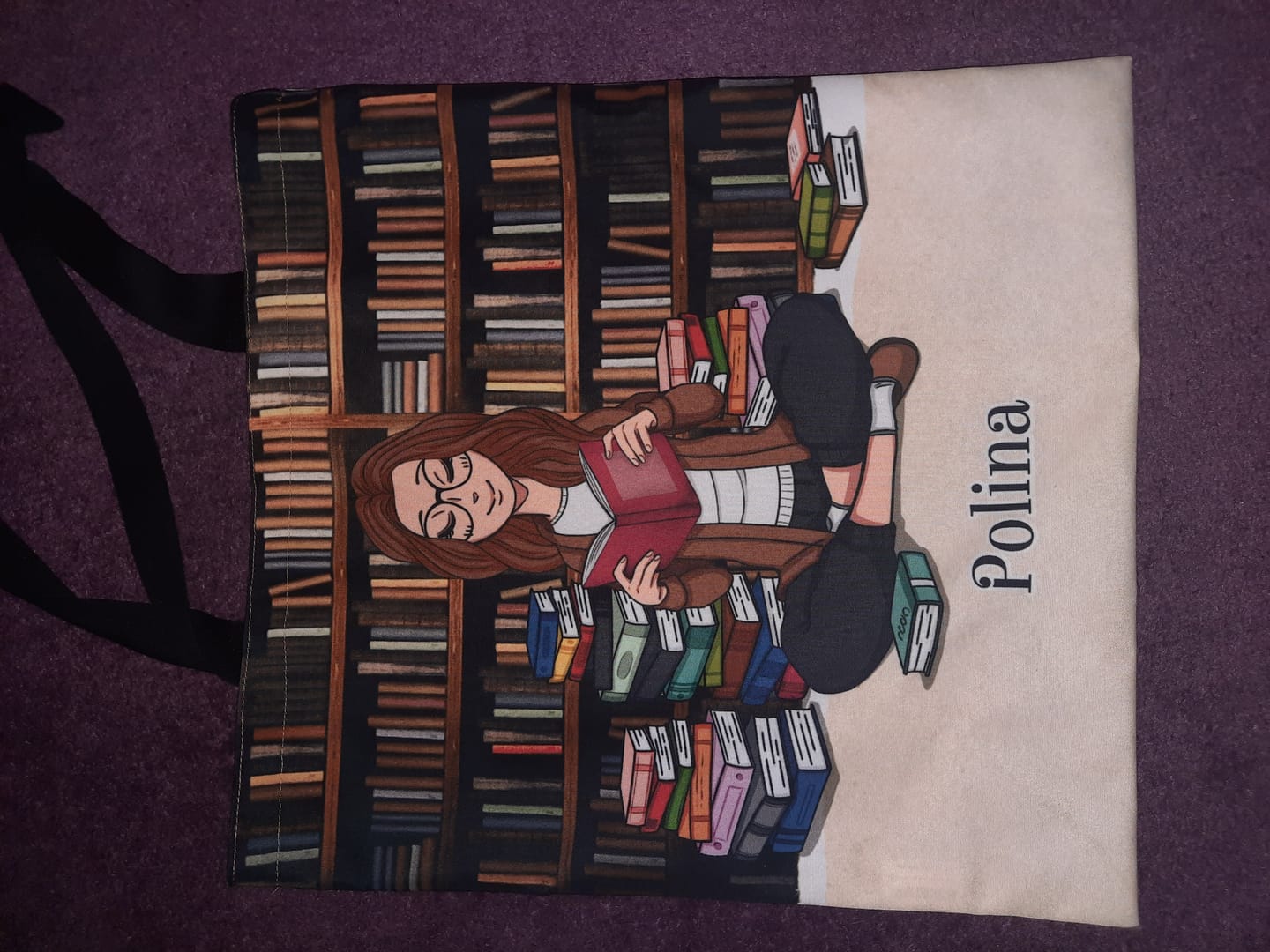 Customer photo review of Büchermädchen - Individuelle Tragetasche
