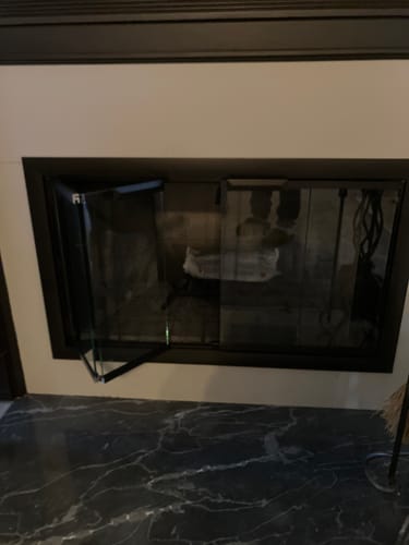 Customer photo review of Brookfield - Masonry & Prefab Fireplace Glass Doors